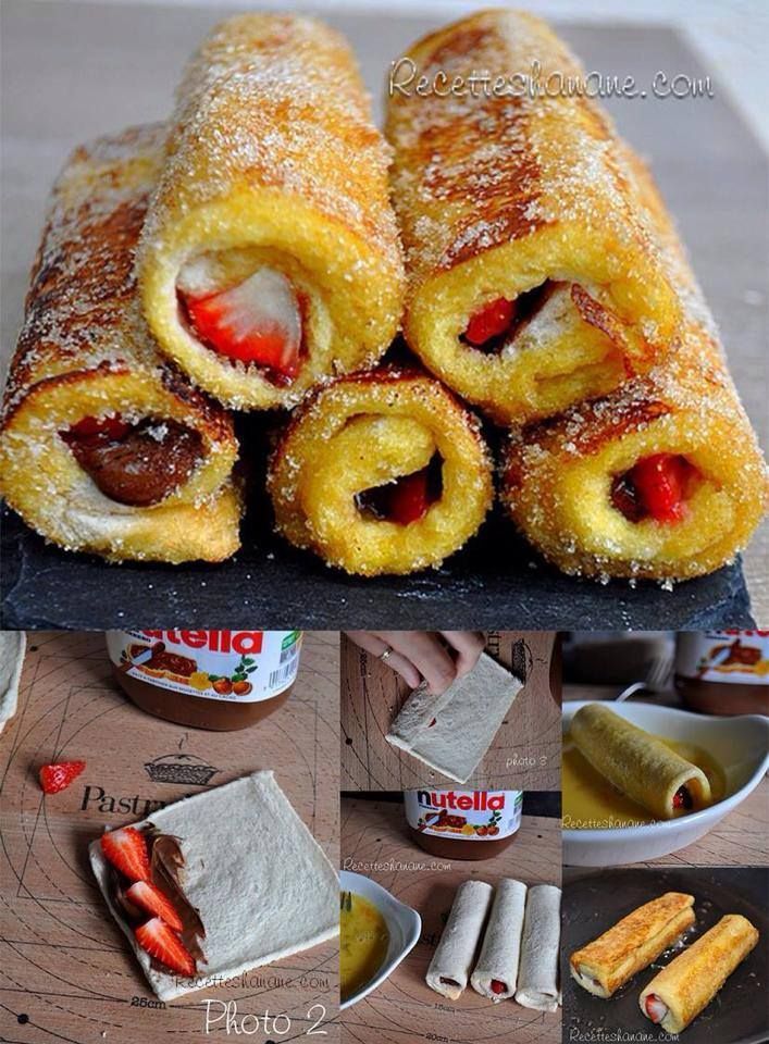 Pain De Mie Rouler Au Nutella Facon Pain Perdu Mespetitespatisseries