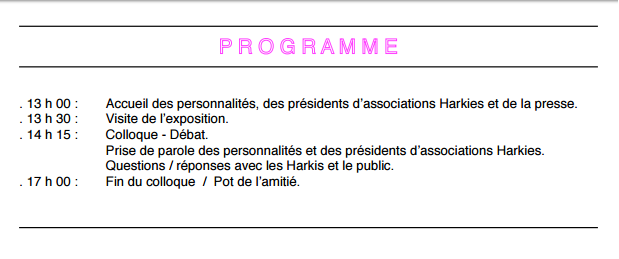 Invitation grand colloque Harkis à Agen le 18 mars 2017
