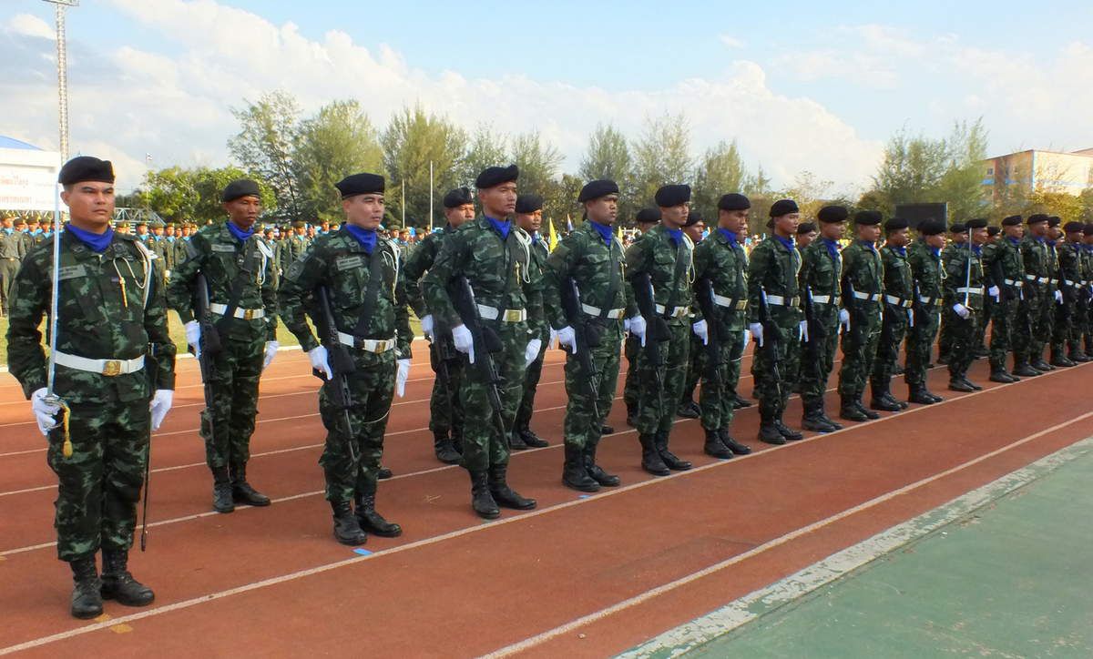 4 décembre 2015: Udonthani, Parade militaire.