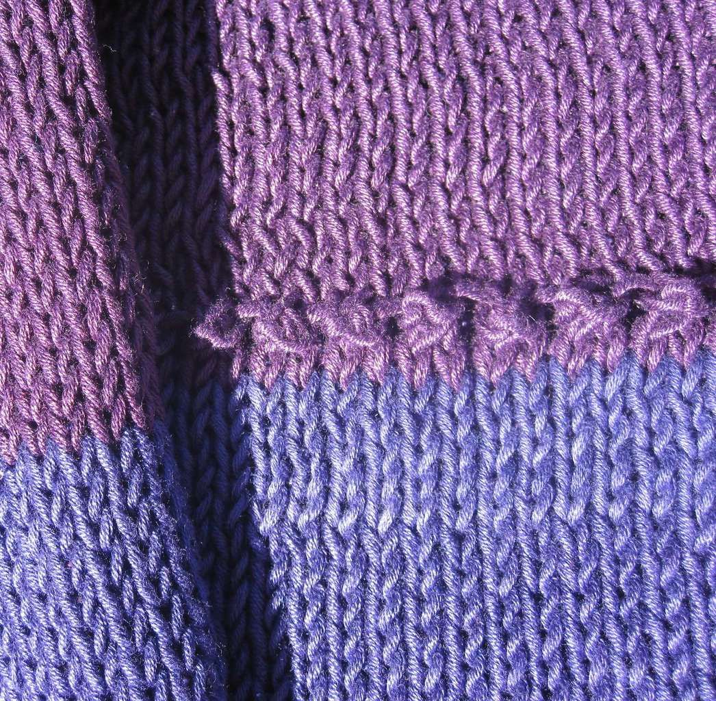 Le pull violet - Soie et laine