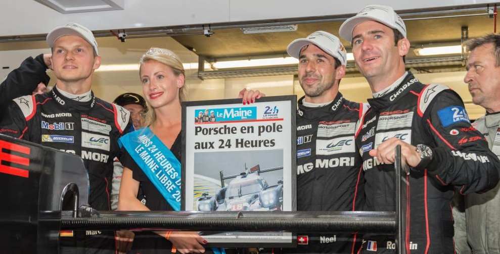 24 Heures du mans , la Porsche n° 18 de Dumas en Pôle