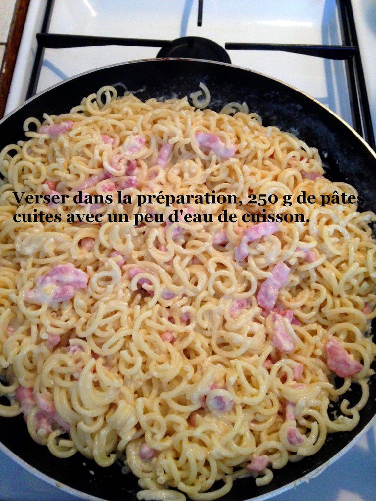 Spaghetti à la carbonara très simples
