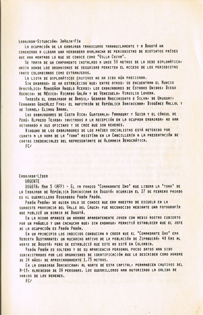 Operacion Democracia y Libertad (Febrero 27 de 1980): Comando Jorge Marcos Zambrano