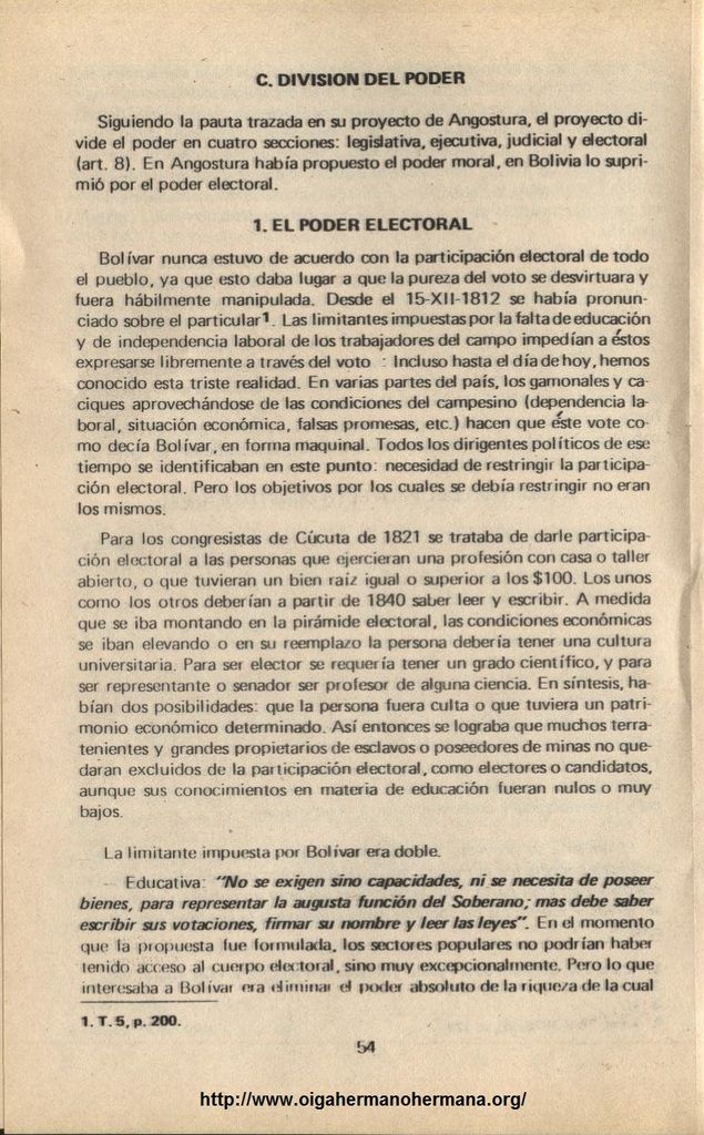 Concepción del Estado en el pensamiento de Bolívar