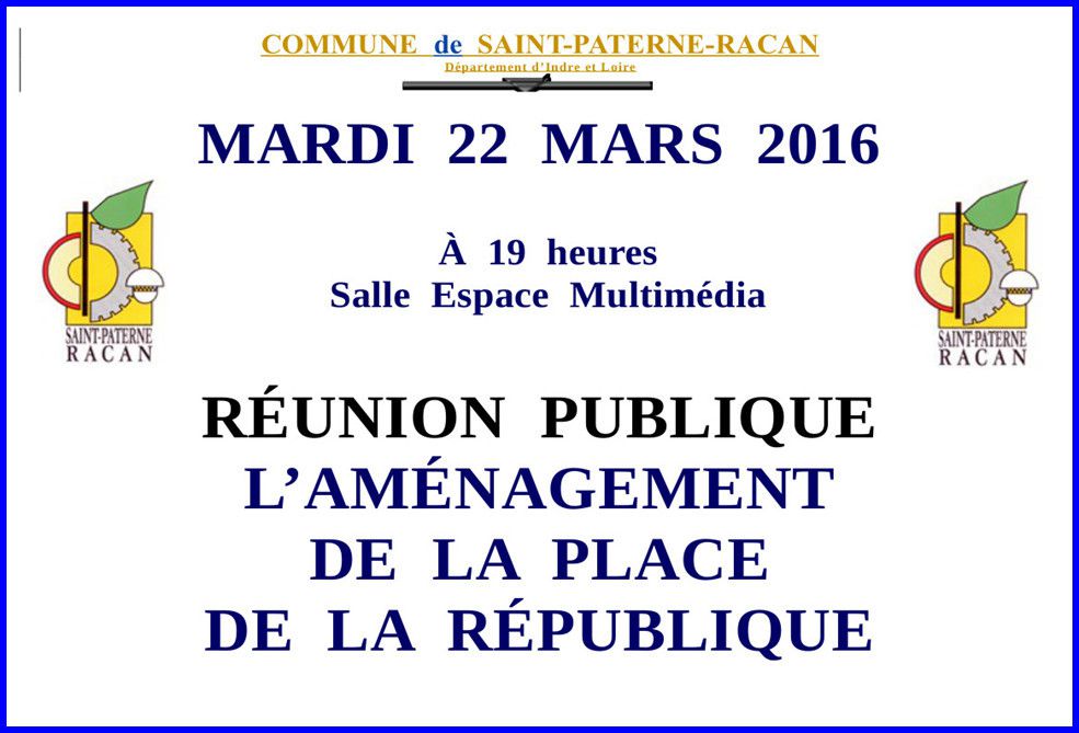 Saint-Paterne-Racan : Réunion publique
