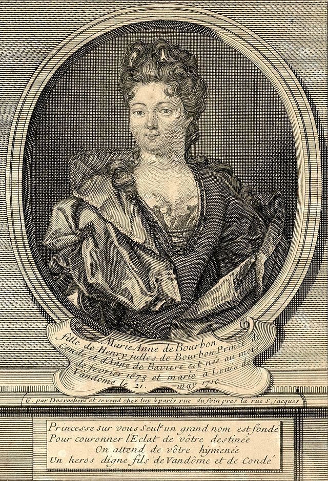 11 avril 1718: Décès de Marie Anne de Bourbon-Condé, duchesse de Vendôme