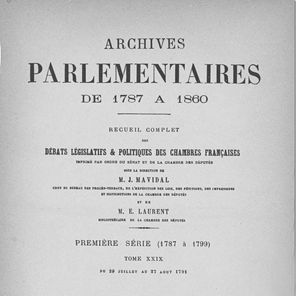 07 juillet 1789: Assemblée Nationale