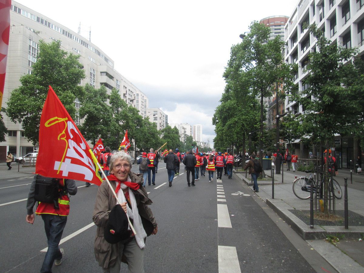 Photos de l'immense manif du 14 juin pour le retrait de la loi El Khomri à Paris