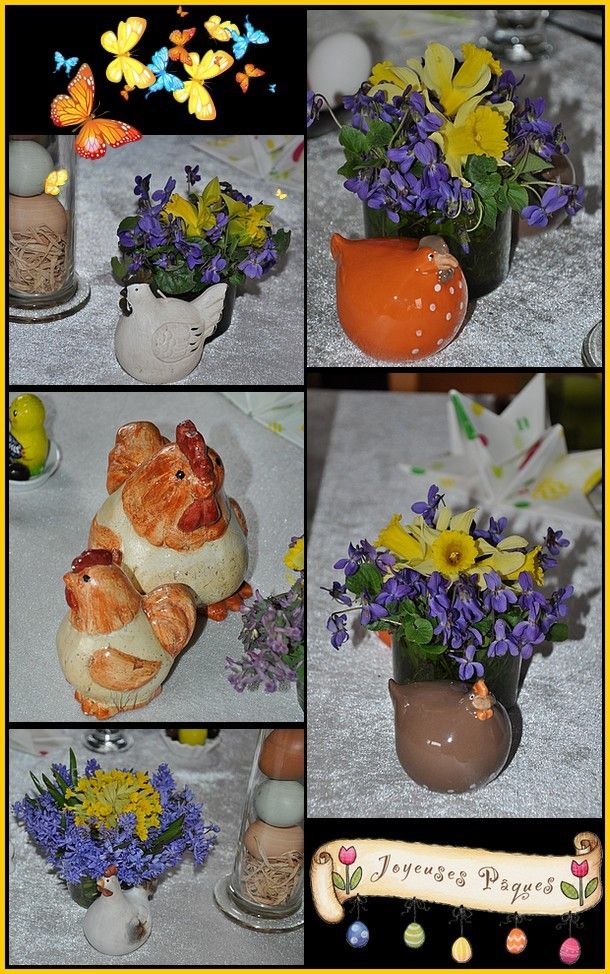 ma table de Pâques très "printanière"...