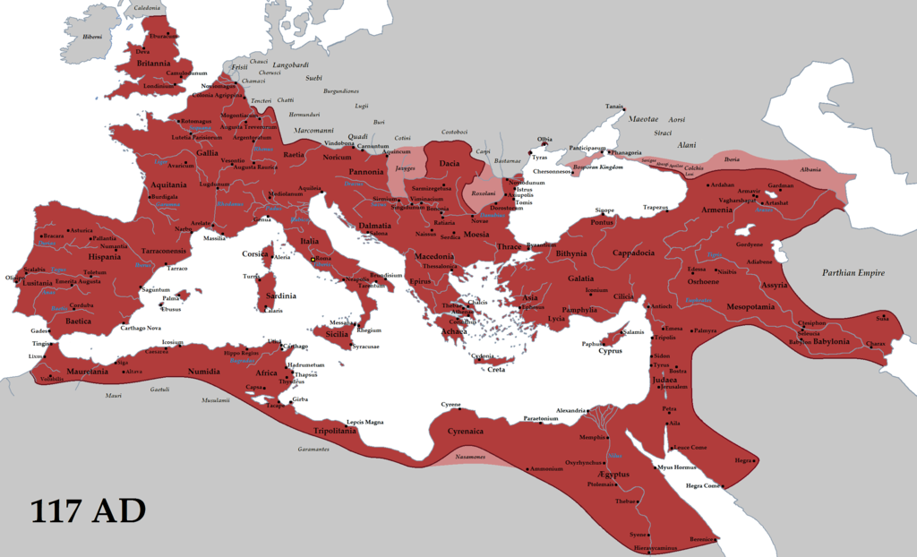 L'Empire romain sous Trajan.