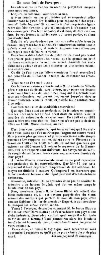 Les adversaires de l'annexion