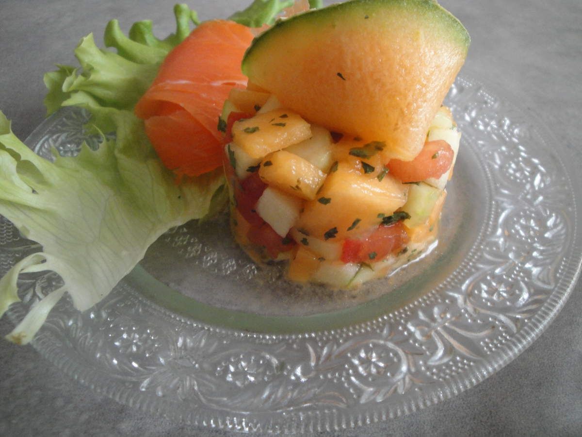 Entrée fraîche Tartare de melon Le blog de
