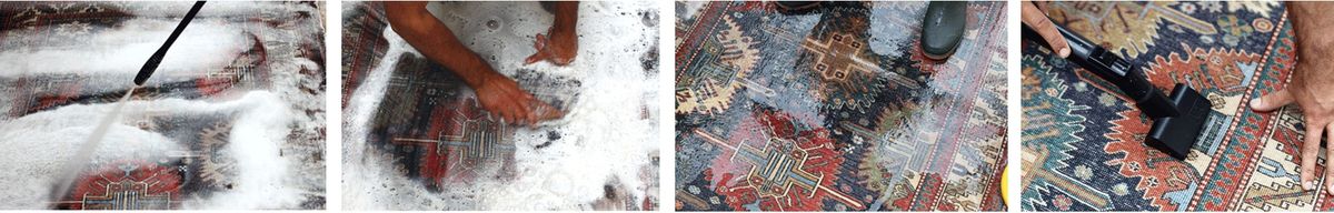 Pour les tapis précieux  le lavage sera traditionnel, entièrement fait à la main 