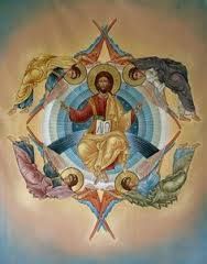 God is Trinity, Father, Son and Holy Spirit. This means that God is love. When we use the verb "I love", it immediately poses the question, "Who do you love?" If the other person does not exist then love cannot exist. The Metropolitan of Ochrid, Nikolai observes: "For someone to conceive of God without the Son, is the same as conceiving of Him, without love. Since all love demands its object. When someone says, "I love" on our part, the question "who do you love?" follows automatically. Who then, would God the Father have loved in eternity, before the creation of the world, if He did not have the Son as an object of His love? It would mean that He did not know how to love, nor was Love in His essence, before He created the world as an object of His love. This would then mean that God acquired something with His act of creation that He did not have before, and thus, He changed. However, this is neither logical, nor does it have any significance. At the same time, it conflicts with Holy Scripture, in which heaven bore witness that in God there is no change nor 'shadow of turning.' "Metropolitan Hierotheos, Entering the Orthodox Church, Page 58) / Dieu est Trinité, Père, Fils et Saint Esprit. Cela signifie que Dieu est amour. Lorsque nous disons "j'aime", aussitôt surgit la question "qui donc est-ce que vous aimez?" Si l'autre personne n'existe pas, alors l'amour ne saurait exister. Le métropolite d'Ochrid, saint Nicolas, fait remarquer : "Quelqu'un concevrait-il Dieu sans le Fils, cela reviendrait au même que de Le concevoir sans amour. Car tout amour nécessite son objet. Lorsque quelqu'un nous dit "je l'aime", de notre part, automatiquement suit la question "qui aimez vous?" Qui donc Dieu le Père aurait aimé de toute éternité, avant qu'Il n'aie créé l'univers, si il n'avait pas le Fils comme objet de Son amour? Cela signifierait qu'Il ne savait pas ce qu'est l'amour, ni n'était Amour en Son essence, avant qu'Il ne crée l'univers comme objet de Son amour. Cela signifierait alors que Dieu a acquis quelque chose par le biais de Son acte de création qu'Il n'aurait pas eu avant, et dès lors, Il aurait changé. Cependant, ceci n'est pas logique, ça ne veut rien dire. Et en même temps, cela entre en conflit avec la Sainte Écriture, dans laquelle le Ciel rend témoignage qu'en Dieu, il n'y a ni changement "ni ombre de mouvement" (Métropolite Hierotheos (Vlachos) de Nafpaktos, "Entering the Orthodox Church", Page 58 )