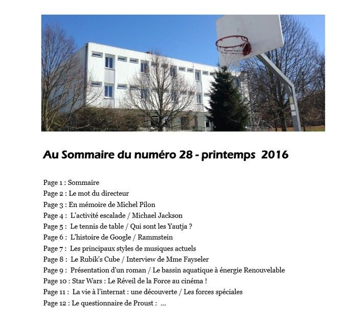 "Liberté D'expression" n°28 (printemps 2016)