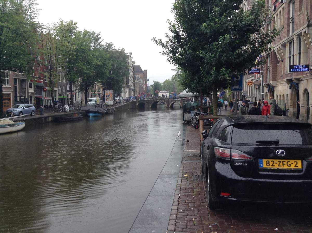 Amsterdam sous la pluie