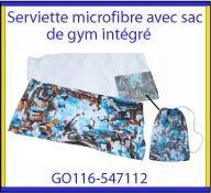 Serviettes en coton microfibre avec sac intégré