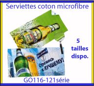 Serviettes en coton microfibre - 5 tailles disponible