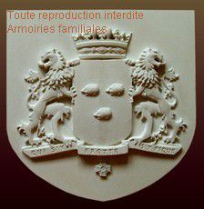 Armoiries familiales en pierre reconstituée 35x35x5cm - Repliqua 3D: sculpteur designer 