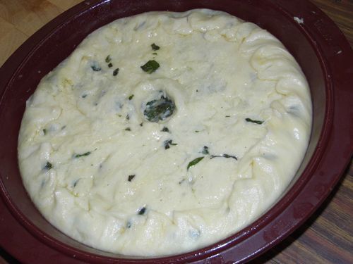 La tourte prête pour la cuisson