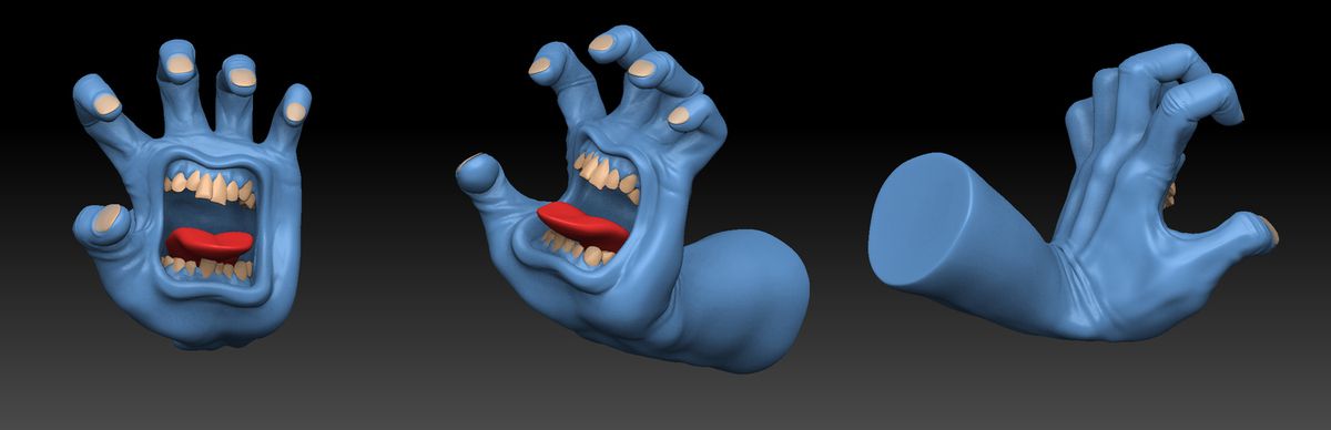 Screaming hand 3D
