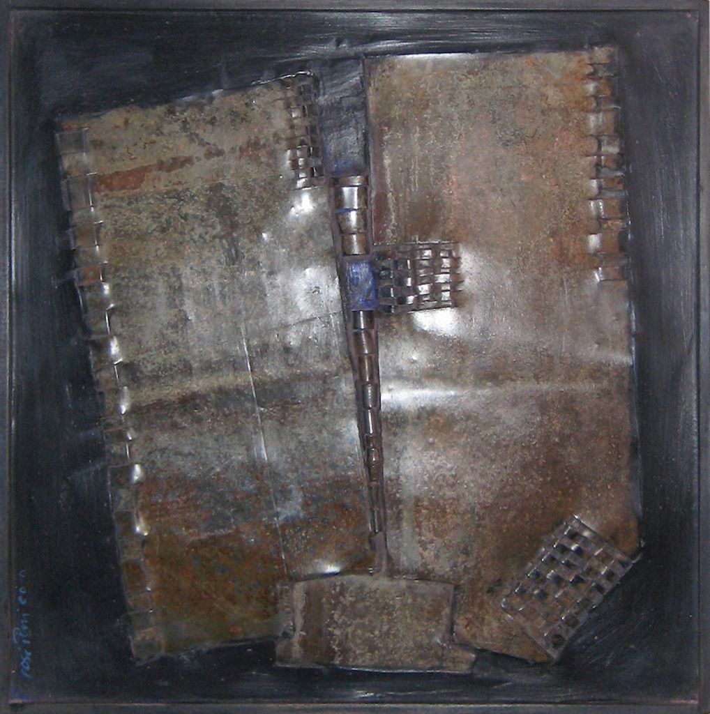 Ancrage, 2010. 50 x 50 cm. Plomb, colle, pigments. Coll part.