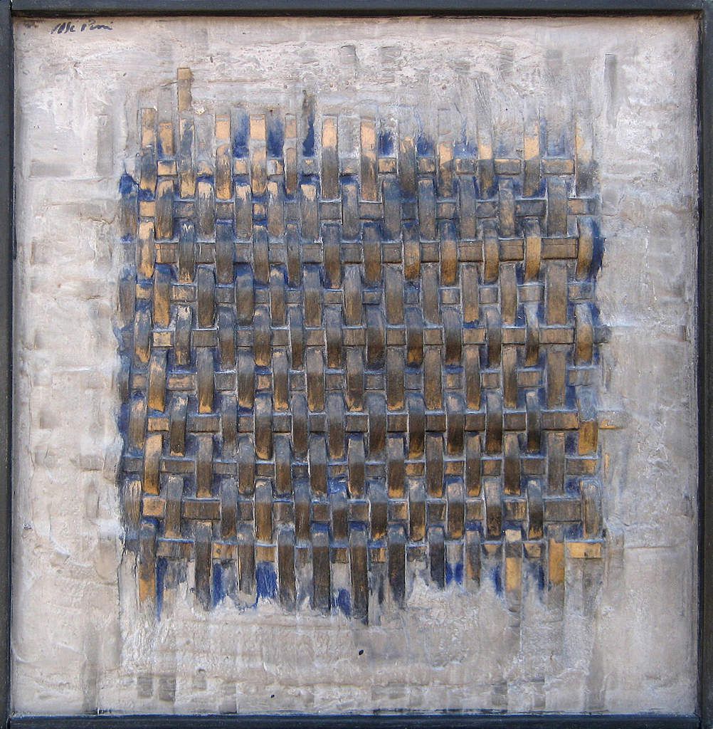 Ancrage, 2015. 50 x 50 cm, Bois, colle, pigments. 