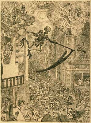 James Ensor,La Mort poursuivant le troupeau des humains, 1896 - Etre et Art