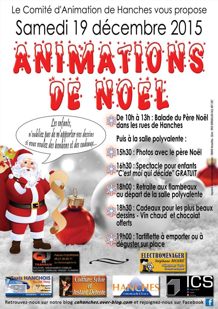 19 Décembre 2015 : Animations de Noël & Spectacle gratuit - Comité d
