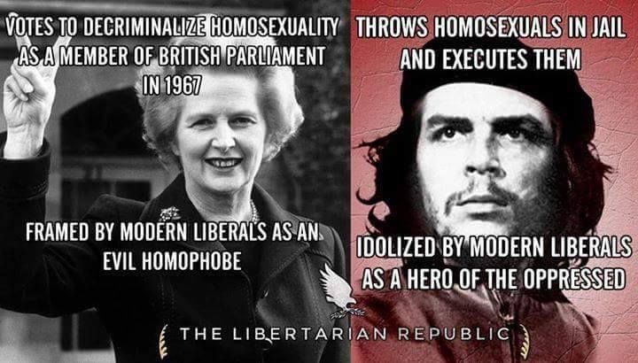 De la différence entre Thatcher et le Che