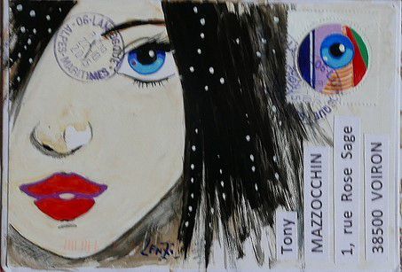 Oeil pour oeil,  timbre pour faux timbre de Marc Lenzi