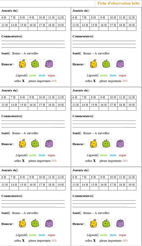 5. Cahier de liaison  Chez nounou Emilie