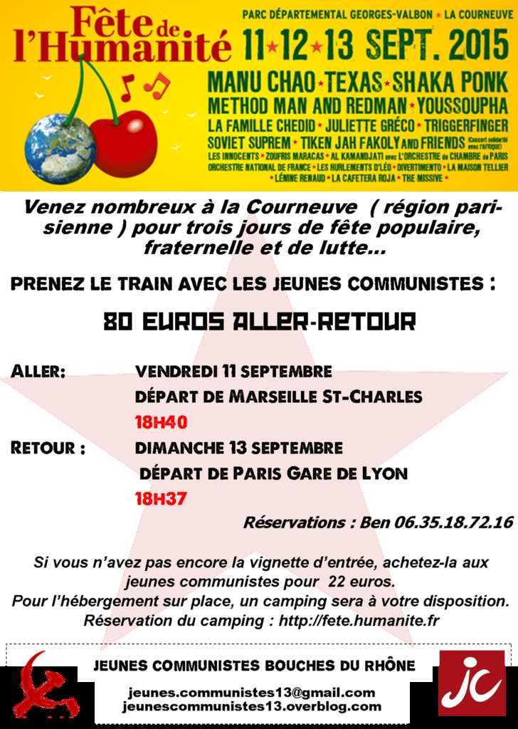 Train pour la fête de l'humanité