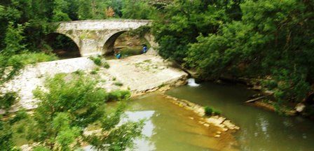 Des pécheurs près du vieux pont.