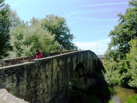 Mes compagnons sur le pont romain.