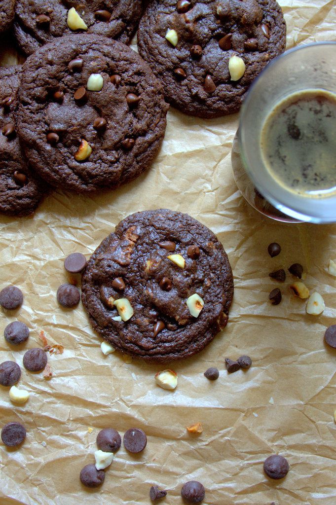 Cookies double chocolat et noisettes