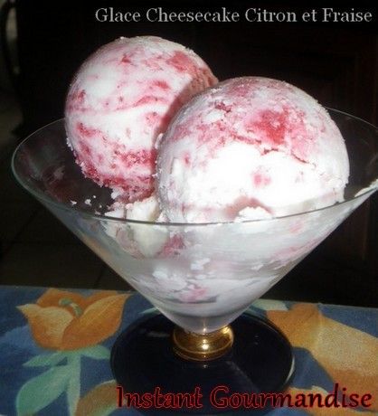 Glace cheesecake Citron et Fraise