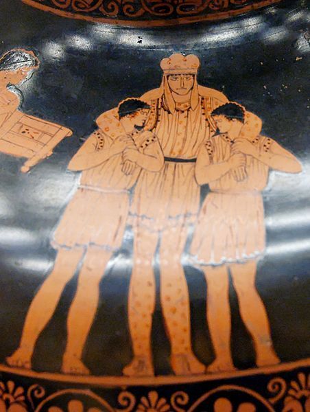 Andromède menée vers le monstre marin (vase grec, Ve s. avant J.-C.)
