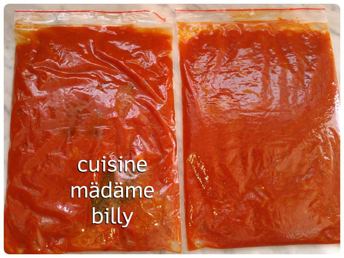 Sauce Tomate à Congeler طريقة تخزين صلصة الطماطم لمدة سنة في عشر دقائق -