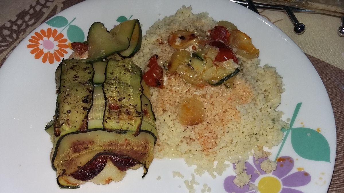 Cabillaud en robe de courgettes et chorizo