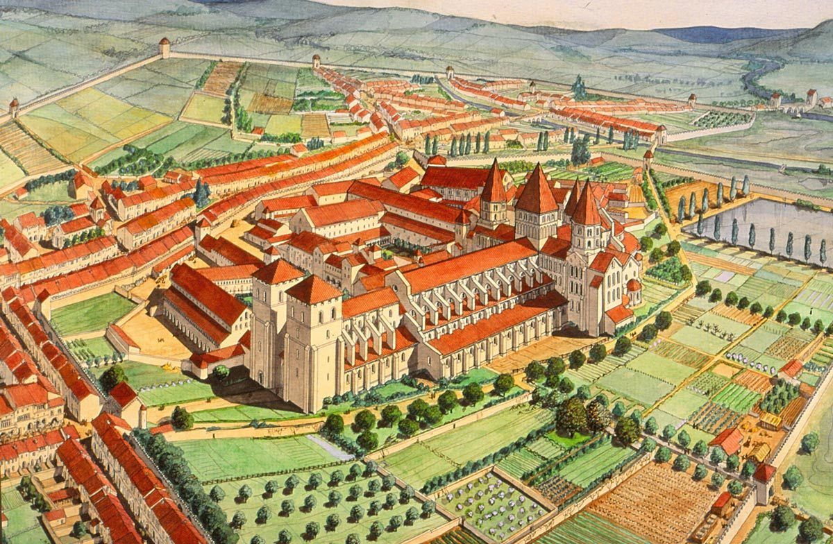 HISTOIRE ABRÉGÉE DE L'ÉGLISE - PAR M. LHOMOND – France - 1818 - DEUXIEME PARTIE ( Images et Cartes) Ob_af20dd_france-cluny-abbaye