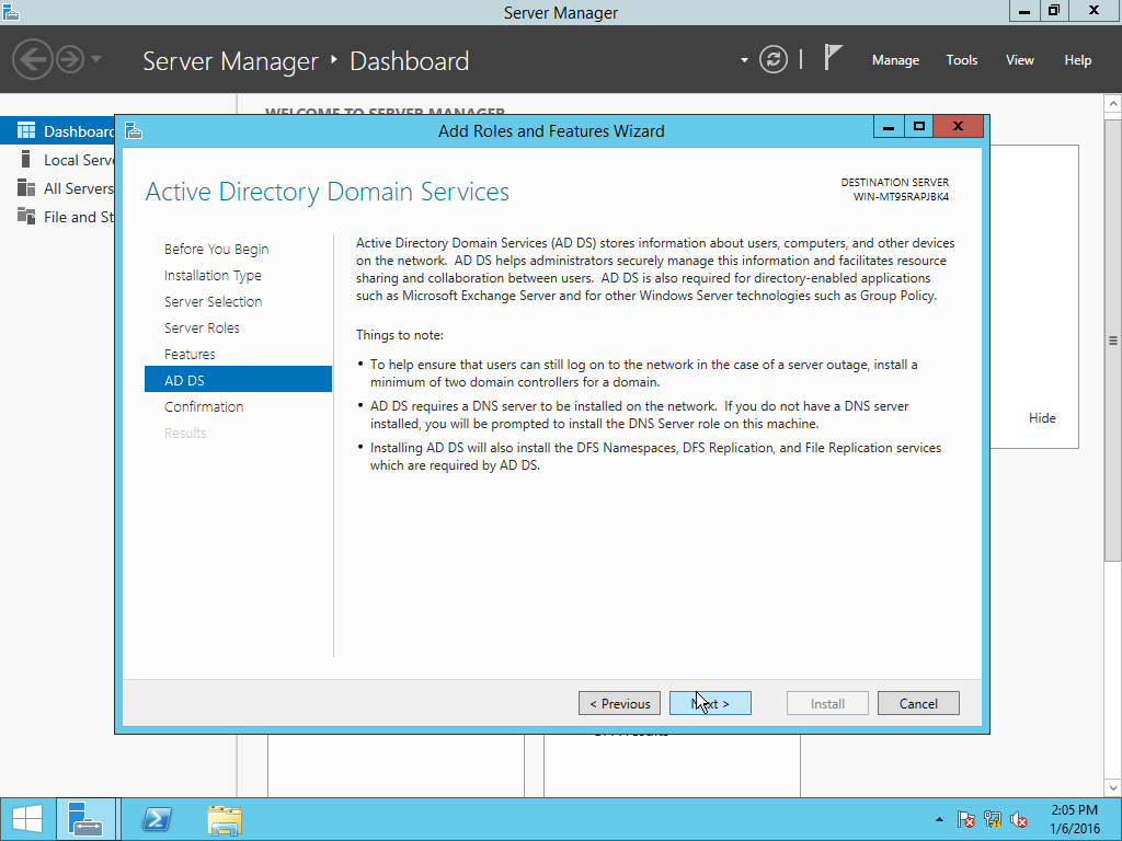 Créer un Active Directory - Serveur 2012 R2 {VMware}