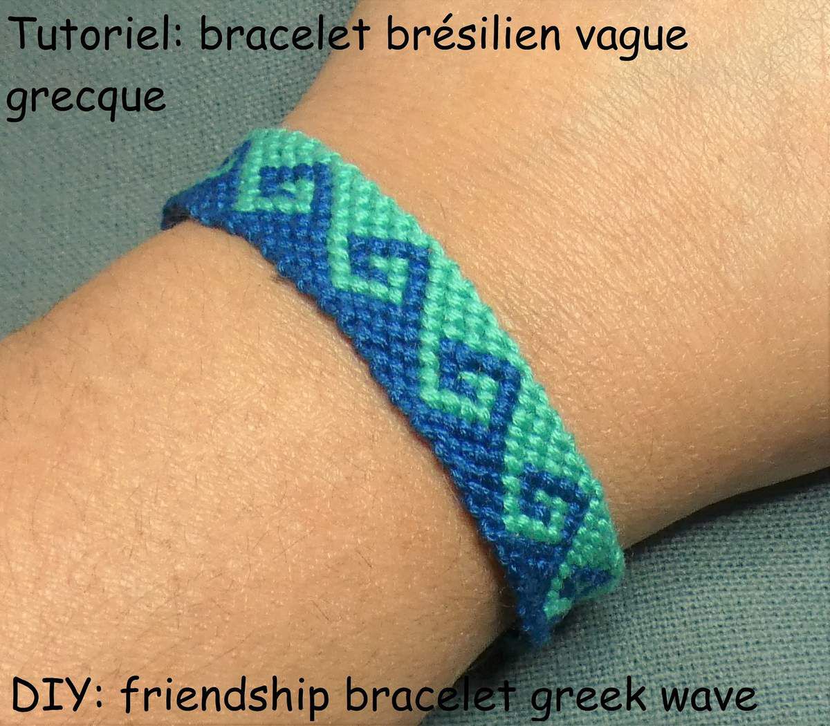tutoriel et patron: bracelet brésilien motif vague grecque - les  confections de laurence