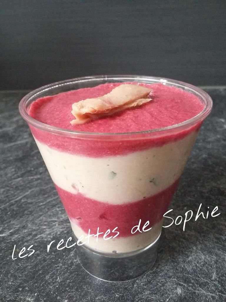 Verrine de thon betterave