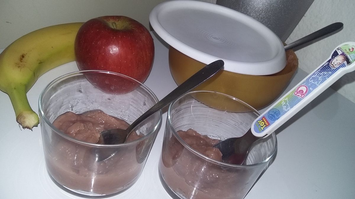 Compote de pomme banane fraise Bébé au Thermomix Notre amour de cuisine