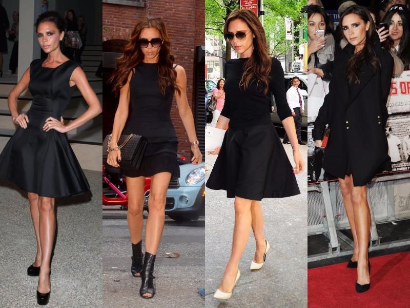 Victoria Beckham en petites robes noires
