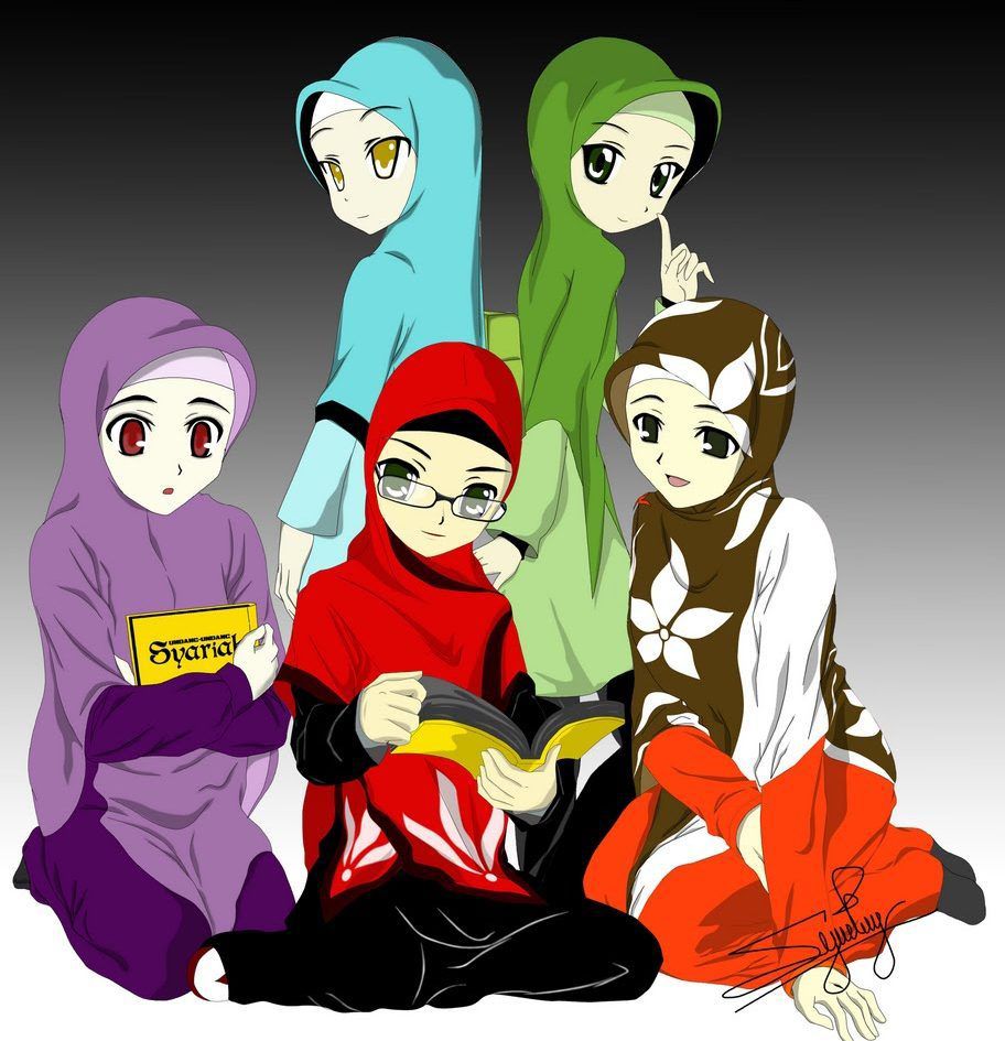 Top Gambar Kartun Muslimah Pakai