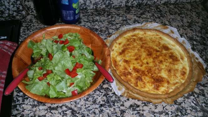 Quiche Lorraine Au Kiri Et Salade Verte Au Poivron Rouge La