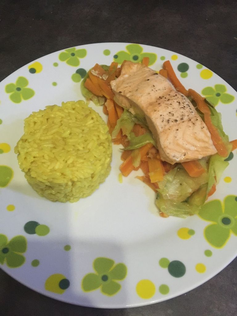 saumon vapeur avec légumes la cuisine de Mimie