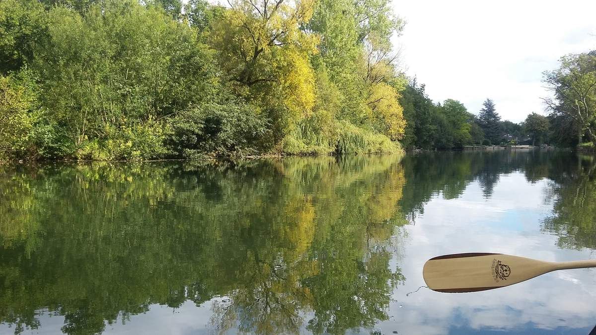 plan des passes à canoë de Grez à Moret/L et sur la rivière...